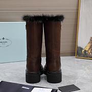 kitlife Prada Leather and shearling boots brown - 4