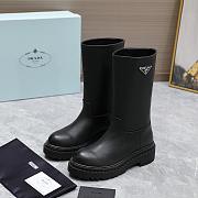 kitlife Prada Leather and shearling boots black 01 - 1