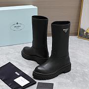 kitlife Prada Leather and shearling boots black 01 - 6
