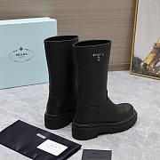 kitlife Prada Leather and shearling boots black 01 - 3