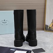 kitlife Prada Leather and shearling boots black 01 - 2