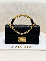 kitlife Mini Dior Ange Bag Latte Macrocannage Lambskin black - 20x5x12cm - 1
