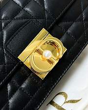 kitlife Mini Dior Ange Bag Latte Macrocannage Lambskin black - 20x5x12cm - 2
