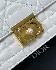 kitlife Mini Dior Ange Bag Latte Macrocannage Lambskin White - 20x5x12cm - 5