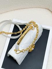 kitlife Mini Dior Ange Bag Latte Macrocannage Lambskin White - 20x5x12cm - 4