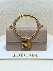 kitlife Mini Dior Ange Bag Latte Macrocannage Lambskin beige - 20x5x12cm - 1