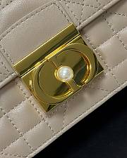 kitlife Mini Dior Ange Bag Latte Macrocannage Lambskin beige - 20x5x12cm - 5