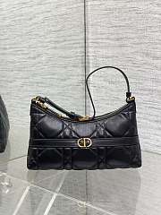 Kitlife Dior Caro Mini Hobo Shoulder Bag Black - 23 x 13 x 6 cm - 1