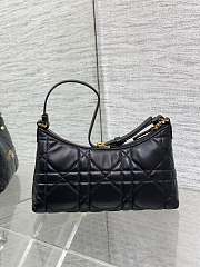 Kitlife Dior Caro Mini Hobo Shoulder Bag Black - 23 x 13 x 6 cm - 4