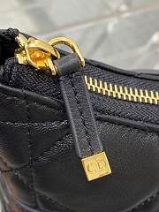 Kitlife Dior Caro Mini Hobo Shoulder Bag Black - 23 x 13 x 6 cm - 2