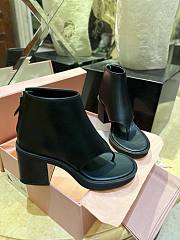 kitlife Miu Miu Thong Block Heeled Ankle Boots black - 1