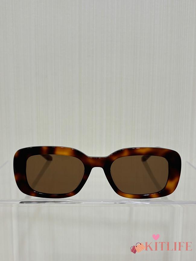 Saint Laurent SL-M130 004 Sunglasses Women's Havana/Brown Rectangle Shape 53mm - 1