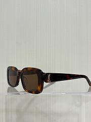 Saint Laurent SL-M130 004 Sunglasses Women's Havana/Brown Rectangle Shape 53mm - 5