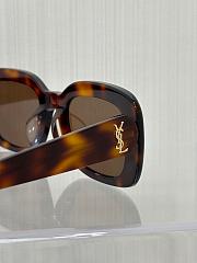 Saint Laurent SL-M130 004 Sunglasses Women's Havana/Brown Rectangle Shape 53mm - 4