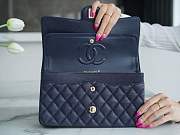 Kitlife Chanel flap bag navy color caviar leather - 25cm - 3
