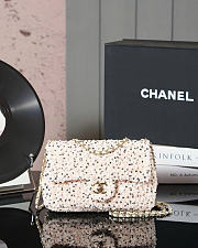 kitlife Chanel Evening Bag Sequins & Gold-Tone Metal White & Silver - 20x10x7cm - 1