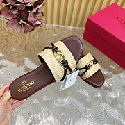 Kitlife Valentino Garavani VLogo raffia-trimmed leather slides 02 - 6