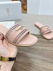 kitlife D-Lane Slide Pink Calfskin with Openwork Microcannage Motif - 5