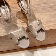 kitlife Hermes Sandals Heel height 7 cm gray - 5