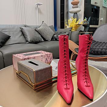 kitlife jimmy choo Scarlett Ankle Boot 95 red Nappa Leather Boots