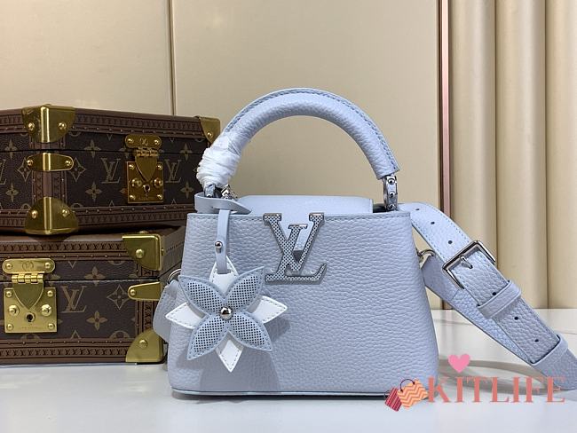 kitlife Louis vuitton Capucines East-West Mini blue bag - 12 x 8 x 22 cm - 1