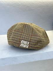 kitlife MiuMiu Prince of Wales checked wool hat - 1