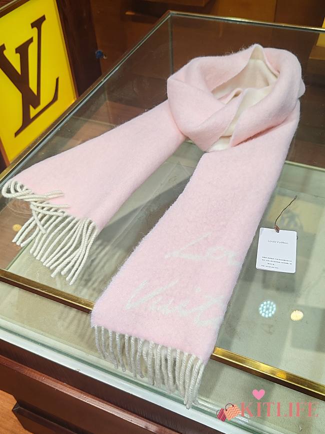 Kitlife Louis Vuitton Scarf 25*220CM pink - 1