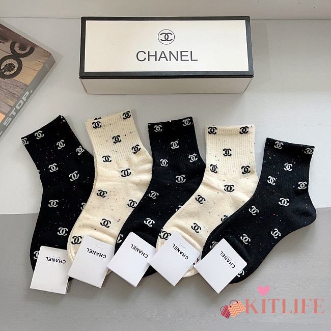 Kitlife Chanel Set 5 Socks - A - 1