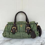 Prada Shoulder Bag in Green Nylon -  37x18x12 cm - 1