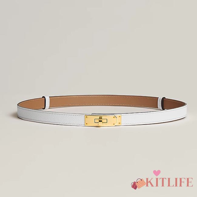 Kitlife Hermes Kelly Belt white 1.8cm - 1