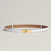 Kitlife Hermes Kelly Belt white 1.8cm - 1