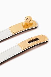 Kitlife Hermes Kelly Belt white 1.8cm - 3