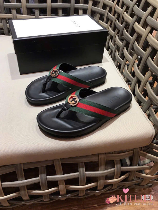 Kitlife Gucci sandals Men black - 1