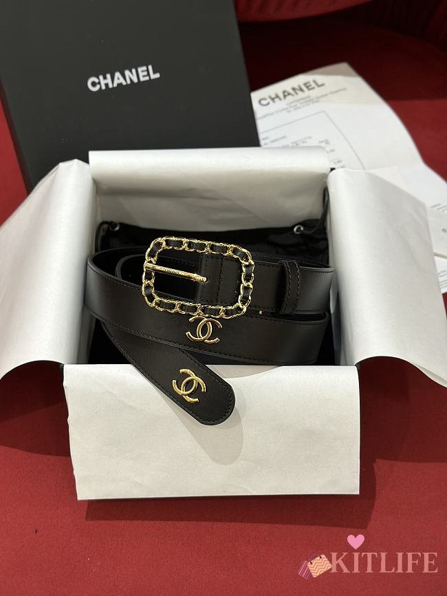 Kitlife Chanel Belt black  3cm - 1