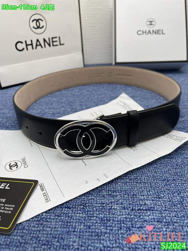 Kitlife Chanel Belt black 4cm - CC - 1