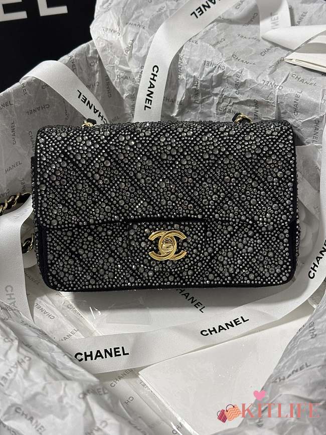kitlife Chanel black full diamond bag NN -20cm - 1