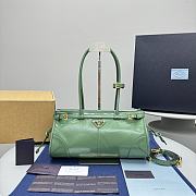 Kitlife Prada medium triangle-logo belted handbag green bag - 32x15x13cm - 1