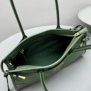 Kitlife Prada medium triangle-logo belted handbag green bag - 32x15x13cm - 2