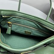 Kitlife Prada medium triangle-logo belted handbag green bag - 32x15x13cm - 6