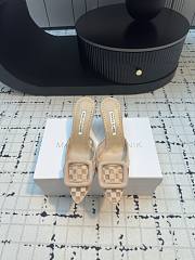 Kitlife Manolo Blahnik Beige Maysalebi Mules 7cm - 1