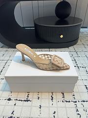 Kitlife Manolo Blahnik Beige Maysalebi Mules 7cm - 6