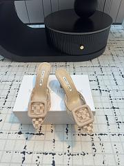 Kitlife Manolo Blahnik Beige Maysalebi Mules 7cm - 5