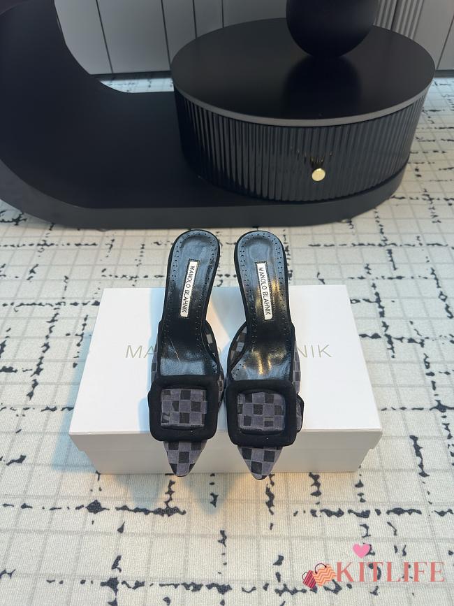 Kitlife Manolo Blahnik Black Maysalebi Mules 7cm - 1