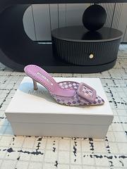 Kitlife Manolo Blahnik Violet Maysalebi Mules 7cm - 5