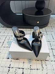kitlife Manolo Blahnik Maidugura 90mm satin mules black - 2
