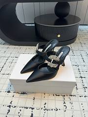 kitlife Manolo Blahnik Maidugura 90mm satin mules black - 4