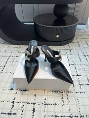kitlife Manolo Blahnik Maidugura 90mm satin mules black - 3