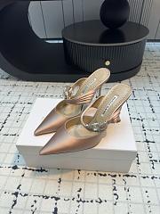 kitlife Manolo Blahnik Maidugura 90mm satin mules beige - 5