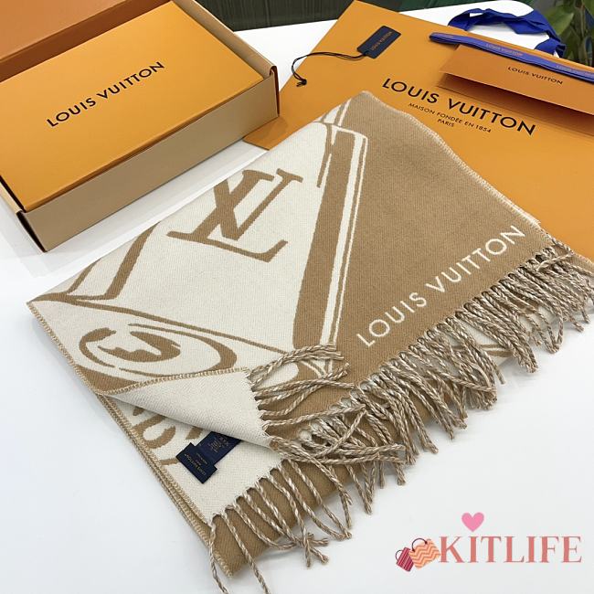 kitlife Louis Vuitton Scarf brown 03 - 195 x45 cm - 1