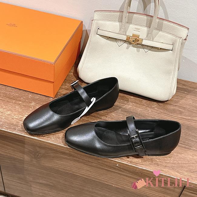 kitlife Hermes flats ballet black - 1